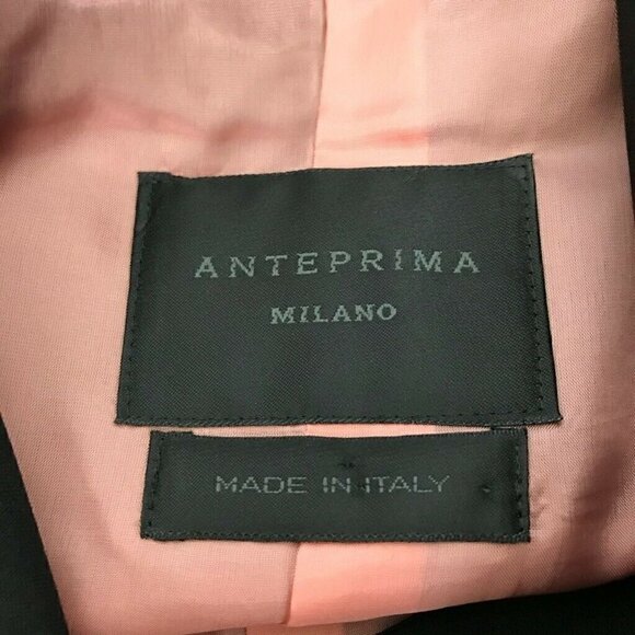Anteprima Milano Suit Jacket Blazer Black Wool 42 - Picture 7 of 8